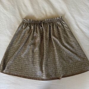 Girls H&M Gold Sparkly Skirt